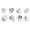 silver, variant on 8Pcs Professional Microphone Stand Thread Adapter 5/8 to 1/4 to 3/8 Screw for Microphones Microphone Clip