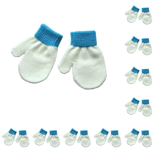 Manoplas para Niños Qarigey Calentador de Dedos Blanco 10piezas