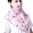 thumbnail image 1 of pitrice Women Summer Chiffon Bandana Cycling Face Neck Protection Sunscreen Printed Breathable Scarf, 1 of 8