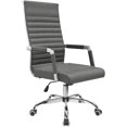 thumbnail image 1 of JJUN Ergonomic Office Desk Chair, Executive Ribbed Mid-Back PU Leather Conference Room Chair Adjustable Swivel Chair with Arms (1, Bicolor Vintage Grey), 1 of 16