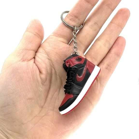 Single Shoe No Box Air Jordan 3D Mini Sneaker Keychain, Basketball Sneaker Collectible