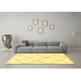 thumbnail image 3 of Ahgly Company Machine Washable Indoor Rectangle Solid Yellow Modern Area Rugs, 5' x 8', 3 of 4