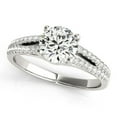 thumbnail image 1 of 14 Carats Or Blanc Split Jambage Rond Diamant Bague Engmt 1 1/8 cttw Taille 9, 1 of 4