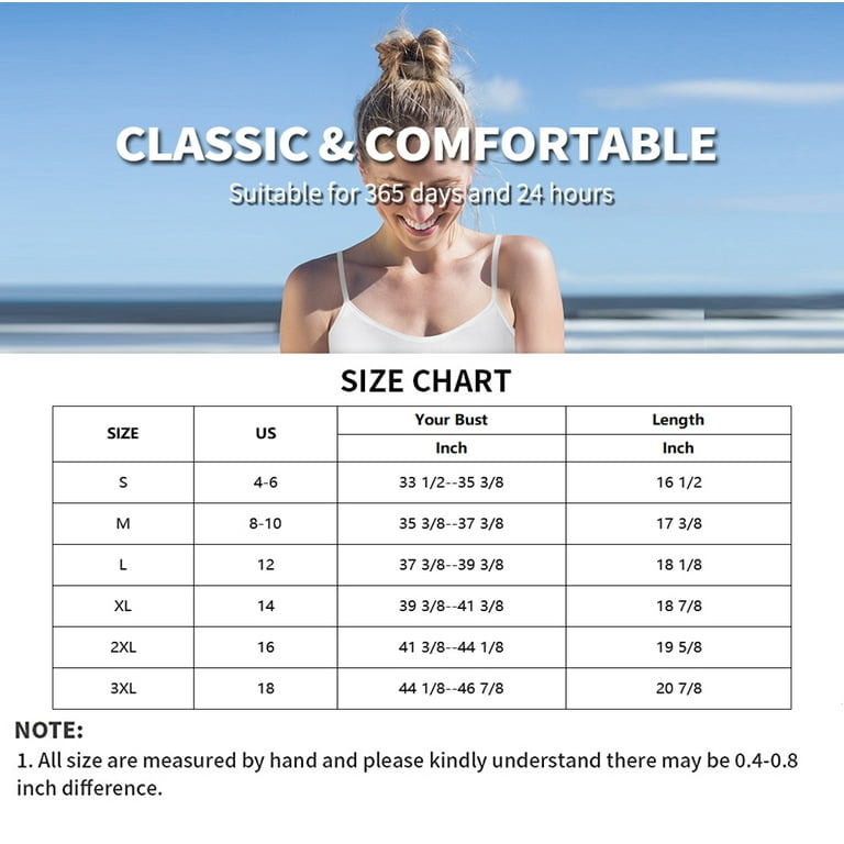 COMFREE Women's Camisole with Built in Padded Bra Adjustable