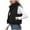 Black, variant on Women's Puffer Vest, Women Lightweight Stand Collar Sleeveless Jackets, Cropped Warm Padded Gilet Coat with Pockets Outerwear