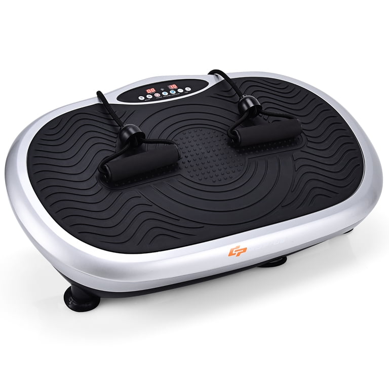 Goplus Mini Vibrating Exercise Machine, Full Body Fitness Equipment Platform  with Loop Bands, Silver - Walmart.com