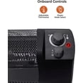 thumbnail image 6 of 1500W Convection Baseboard Heater with Built-In Thermostat, Overheat & Tip-Over Protection, Dent-Proof Ends, Plug-In Portable,  for ,  & Office, Black, 6 of 7