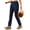 Navy Blue, variant on Womens Snow Ski Fleece Lined Pants Waterproof Insulated Softshell Snowboarding Pants with Articulated Knees & Zippered Pockets for Outdoor Hiking Navy Blue S