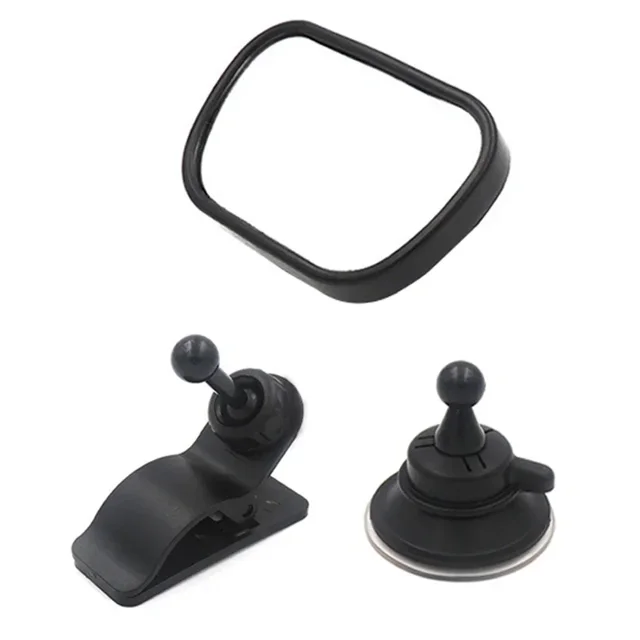 Monitor 2 en 1 para niños, espejo retrovisor para bebé, espejo de observación para bebé en el coche, asiento trasero de coche, espejo de seguridad para niños, fácil instalación