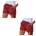 thumbnail image 4 of Guardurnaity Pantalones cortos de mezclilla informales de cintura alta para mujer, pantalones cortos de mezclilla con bolsillo para hacer ejercicio, Type22 NO22, 4 of 6