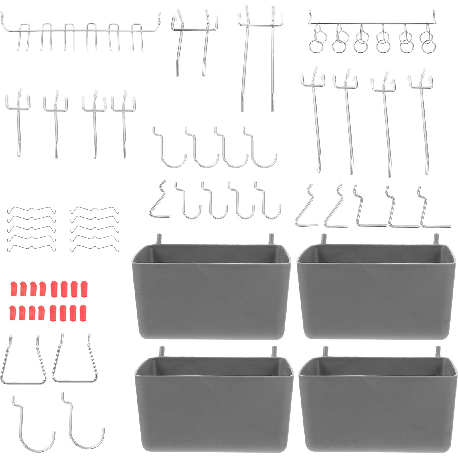 ETHZZLE peg board accessories Pegboard Hooks Stainless Steel Workshop Versatile 114pcs