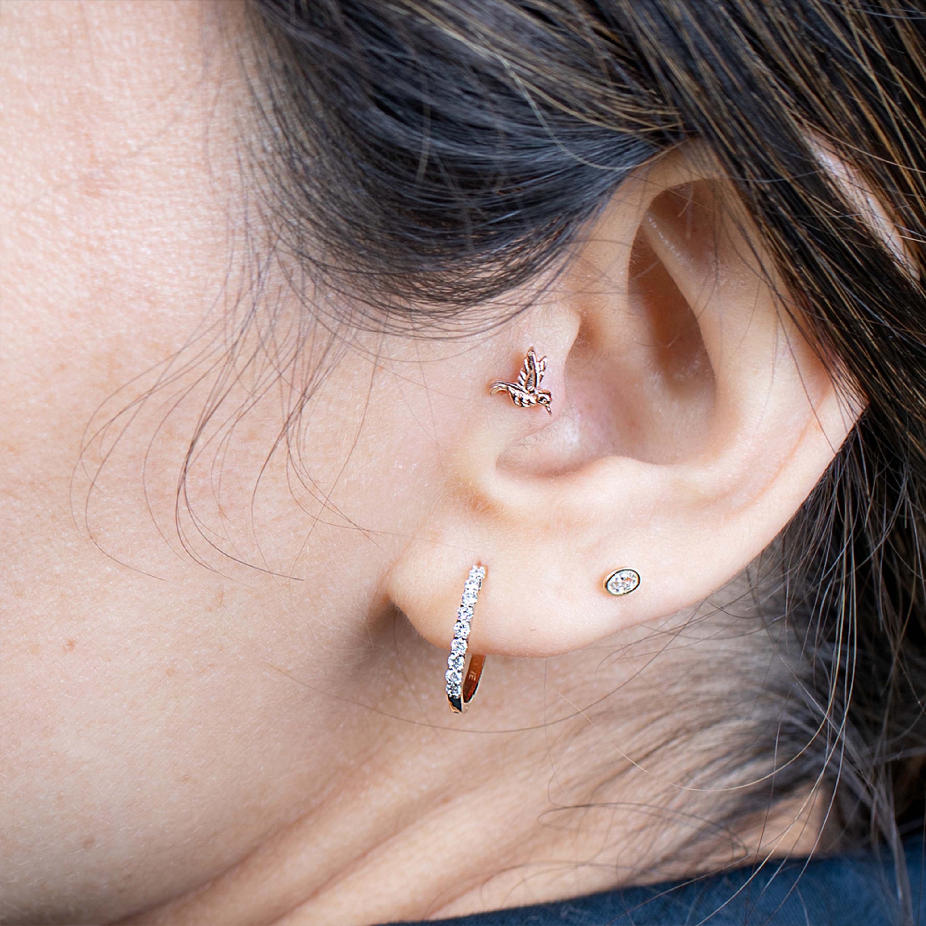2pcs 16G 316L Stainless Steel Ear Cartilage Earrings Helix Industrial –  Arardo