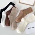thumbnail image 2 of Calcetines deportivos de Color liso para mujer, versión coreana, combina con todo, blanco y negro, primavera y otoño, 2 of 4