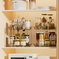 thumbnail image 4 of ROSSNY 2 Pack 2 Tier Lazy Susan Turntable Organizer 10.6'' Rotating Spice Rack Organization for Cabinet, Kitchen, Pantry, Countertop, Bathroom, Vanity, Medicine Cabinet Organizer, Amber, 4 of 7