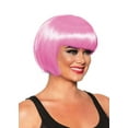 thumbnail image 1 of Underwraps Women Costume Accessory Hair Adults Short Bob Cut Wig Bubble Gum Pink, 1 of 2