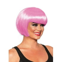 Bob Cut One Size Adult Costume Wig | Bubble Gum Pink