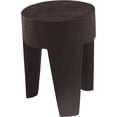 thumbnail image 3 of Signature Home Collection Rustic Log Wood Side Accent Table - 17.75" - Matte Black, 3 of 5