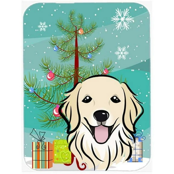 Carolines Treasures  Christmas Tree And Golden Retriever Mouse Pad
