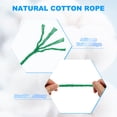 thumbnail image 3 of Uxcell 3 mm x 218 Yard Macrame Cord Soft Cotton Colored Crafts Yarn Rope Green, 3 of 7