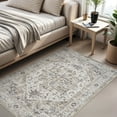 thumbnail image 7 of SIXHOME 3'x5' Washable Area Rug for Living Room Vintage Medallion Distressed Carpet Soft Low Pile Rug for Bedroom Dining Room Office Retro Indoor Home Decor Taupe, 7 of 7