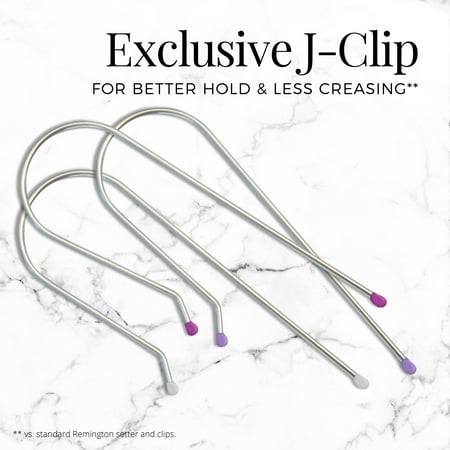 10pcs Color black Remington Travel Size Professional 1.25 Compact Ceramic Hot Hair Rollers, 10 Piece Set, Anti-Static Technology, Ionic, Black