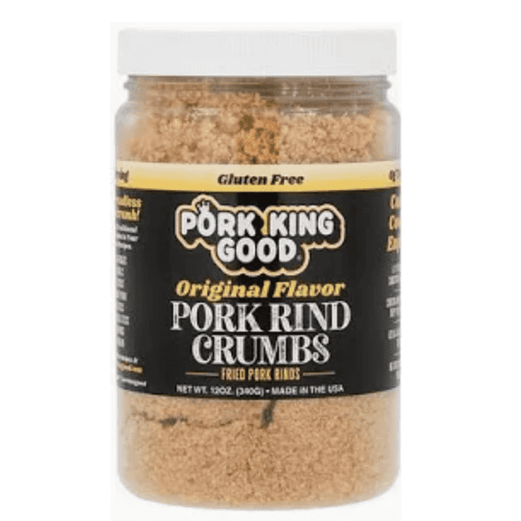 Pork King Good Pork Rind Crumbs Original Flavor - 2 pack