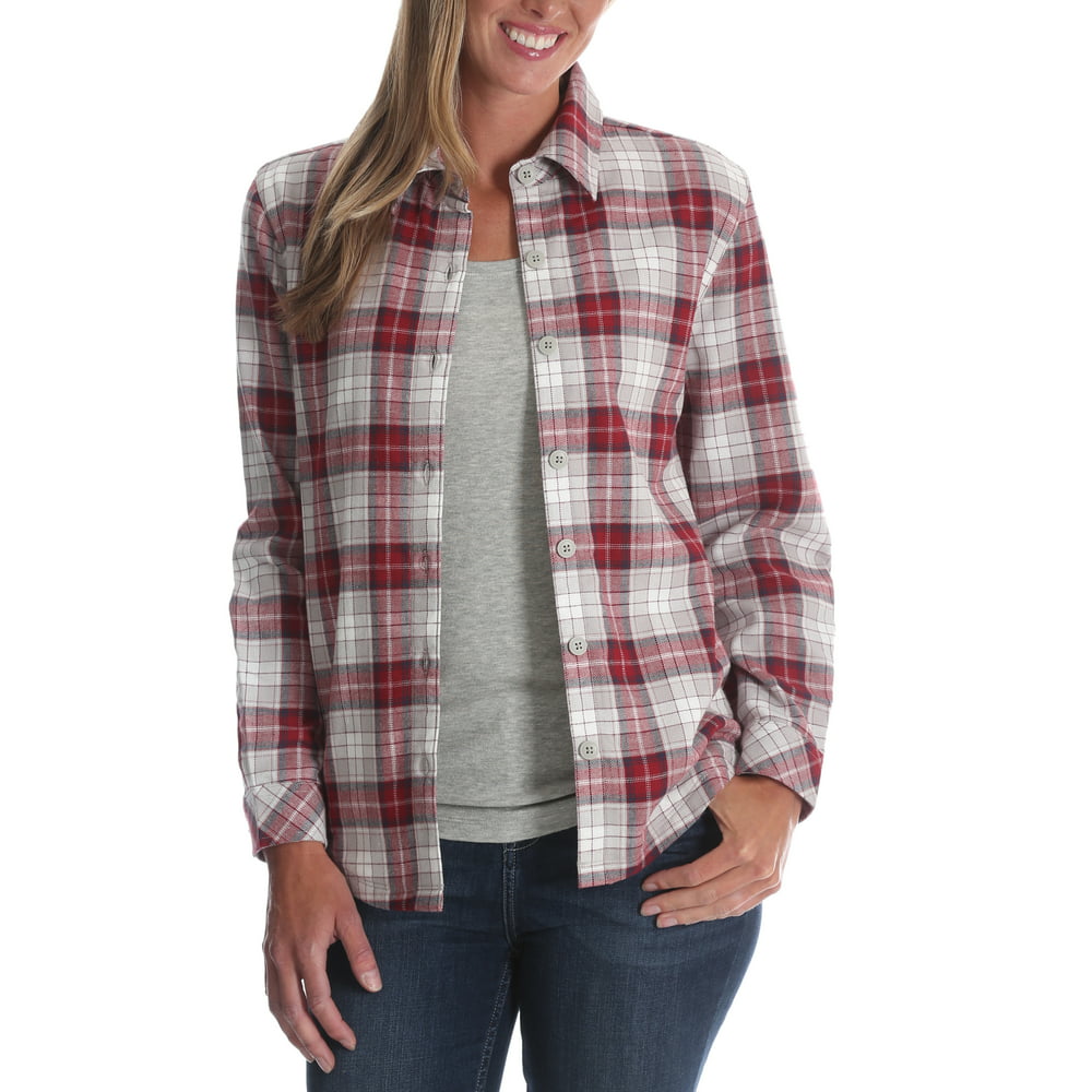 Lee Riders - Women's Fleece Lined Flannel Shirt - Walmart.com - Walmart.com