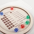 thumbnail image 3 of 1 Wooden Farkle Dice Game Tray with 6 Dice - Creative Tabletop Game, Ideal for Teens, Family Gatherings, And Travel, OH00028, 3 of 5