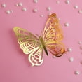 thumbnail image 4 of Adorno de pastel de boda de mariposa 3D dorada, cartón dorado, adorno de pastel de feliz cumpleaños para bebé, decoraciones de pastel de fiesta de cumpleaños, 12 piezas, 4 of 4