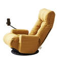 thumbnail image 5 of Modern 360° Rotatable Recliner Chair with Phone Holder, 5 Different Angles Adjustable Lounge Sofa Chair for Bedroom Livingroom Office, Adjustable Head and Waist Game Chair Leisure Chair, Yellow, 5 of 9