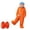 A#03-Orange, variant on Silly Big Mouth Monster Onesie, Cozy Plush Homewear with Shoes, 2 Years-2XL