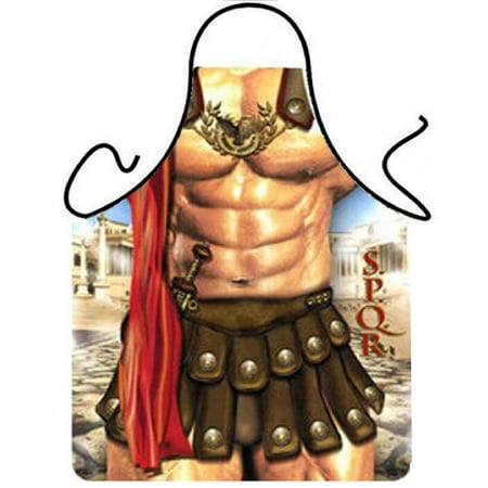 

NUOLUX Novelty Cooking Kitchen Apron Roman Warrior Printed Apron Cooking Grilling BBQ Apron