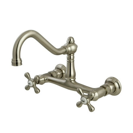 - Kingston Brass Vintage Double Handle Wall Mounted Vessel Sink Faucet
