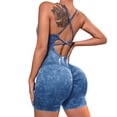 thumbnail image 3 of 2024 Sujetador deportivo de una pieza acolchado con control de abdomen, top de fitness acanalado de secado rápido, mono de tirantes para mujer, mono sin costuras, 3 of 5