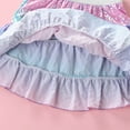 thumbnail image 4 of Girls' Scale Sparkling Layered Ruffle Skirt â Summer Party Rainbow Mini Skirt (3-8Y), 4 of 8