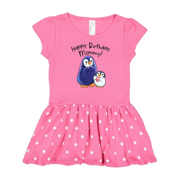 Inktastic Happy Birthday, Mommy!- Cute Penguins Gift Baby Girl Dress