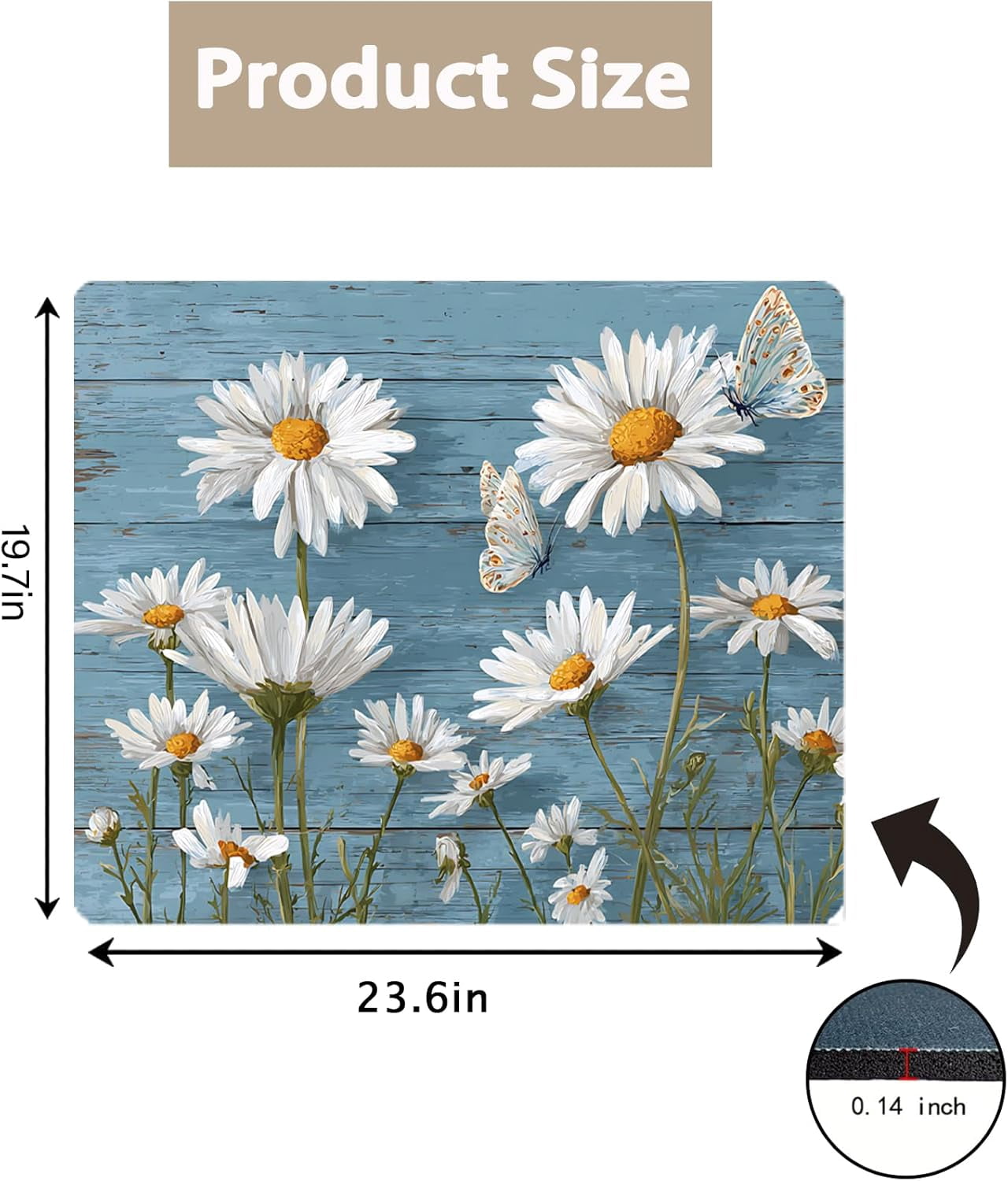 Washer Dryer Top Cover Mat, Non-Slip Laundry Room Decor, Laundry Room Kitchen Appliance Decor Protector, 23.6x19.7in