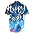 thumbnail image 5 of RTKFRFL Men’s Easter Rabbit Graphic Shirt Casual Short Sleeve Button Down Holiday Top, 5 of 5