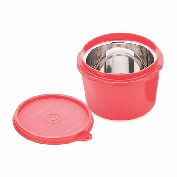 Signoraware Monarch Stainless Steel Storage Container (500ml | Red)