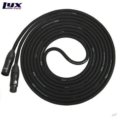 LyxPro Quad Series 20 ft XLR 4-Conductor Star Quad Balanced Microphone Cable for High End Quality and Sound Clarity, Extreme Low Noise,