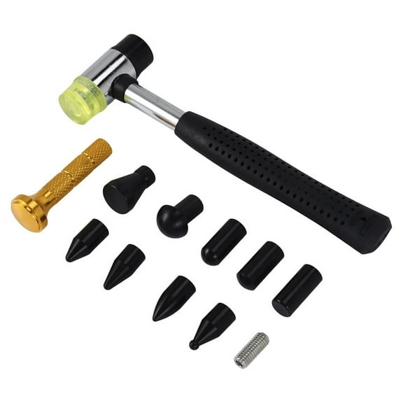 Car Body Paintless Dent Repair Tools Kits Knockdown Metal Tap Down Pen Dent Lifter Dent Fix Tools with 9 Heads
