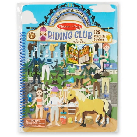 Fan Club Sticker - Melissa & Doug Puffy Sticker Activity Book: Riding Club - 139 Reusable Stickers