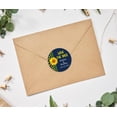 thumbnail image 2 of Darling Souvenir Round 45 Pcs Sunflower Save The Date Stickers Wedding Personalized Bride Groom Names And Date Envelope Seals - Blue, 2 of 4