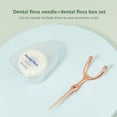 thumbnail image 2 of Stainless Steel Toothpick Dental Floss Recomable For Y Shape Flossing Holder Set Portable ECO-friendly Teeth Cleaning Tools, 2 of 6