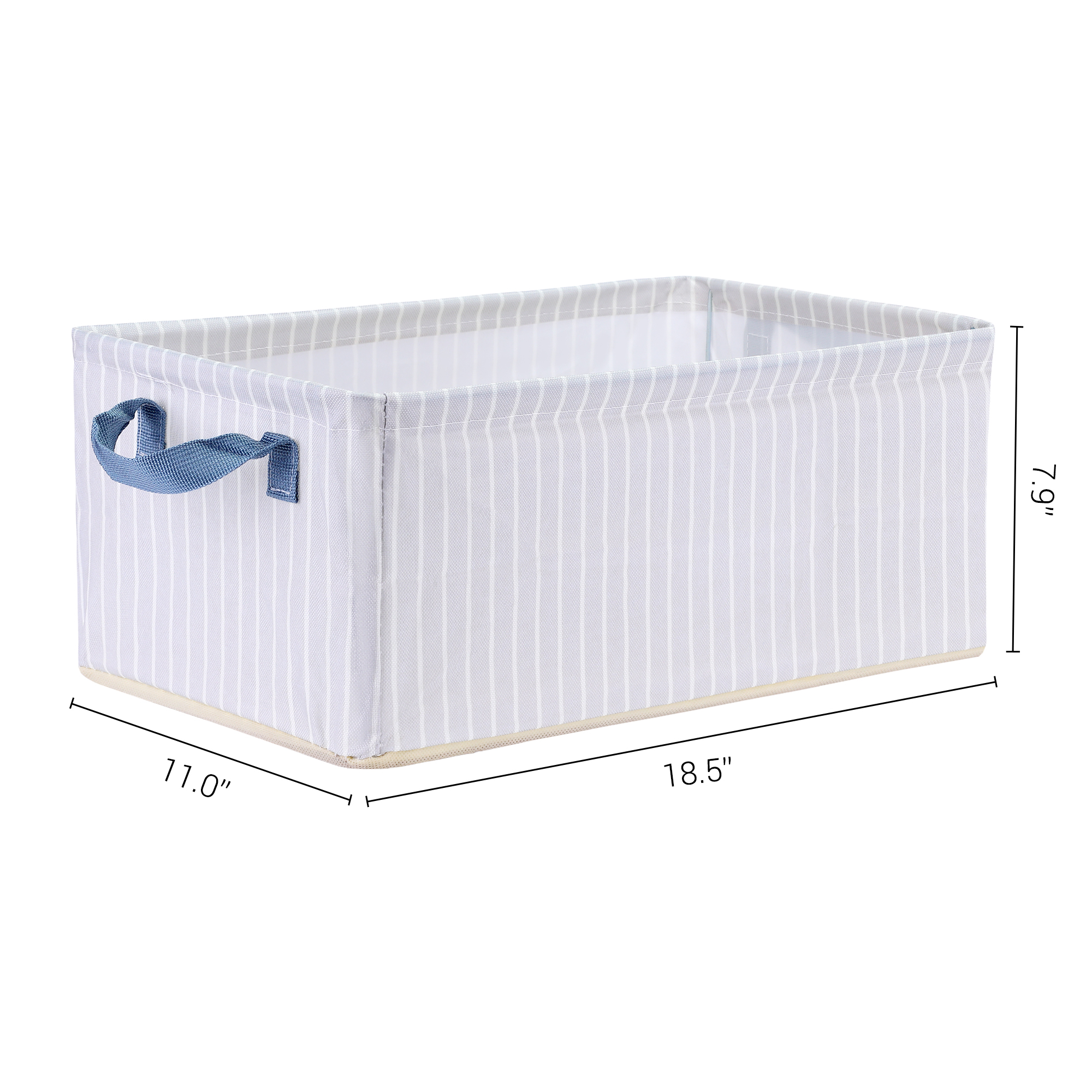 Unique Bargains Storage Bin with Handles 1 Pack Foldable Beige