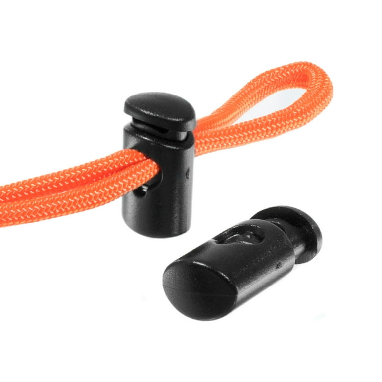 7mm White Rope Cord Stopper,black Cord Locks for 1/4 Elastic Cord Toggle Cord  Lock Stopper Cord Toggle Lock Rope Cord Lock Plastic Lock 