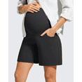 thumbnail image 3 of G4Free ShiftReady Maternity Work Shorts with Pockets Over The Belly Pregnancy Summer Office Clothes, 3 of 8