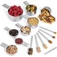 thumbnail image 3 of Juego de tazas y cucharas medidoras Hudson Essentials de acero inoxidable, 3 of 9