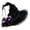 Black-#q001, variant on Dweltoz Halloween Gothic Witch Hat for Women Ruffled Lace Wide Brim Pointed Wizard Cap Fancy Cosplay Masquerade Party Satin Bow Witches Headwear,Black