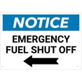 thumbnail image 1 of Notice Emergency Fuel Shut Off With Left Arrow Sign Warning Tin Sign Home Kitchen Farm Garden Garage Wall Decor 12X8Inch, 1 of 6